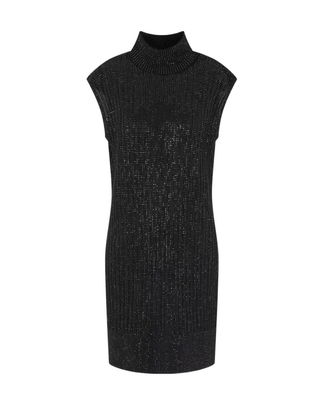 Emporio Armani Black Embellished Sleeveless Dress