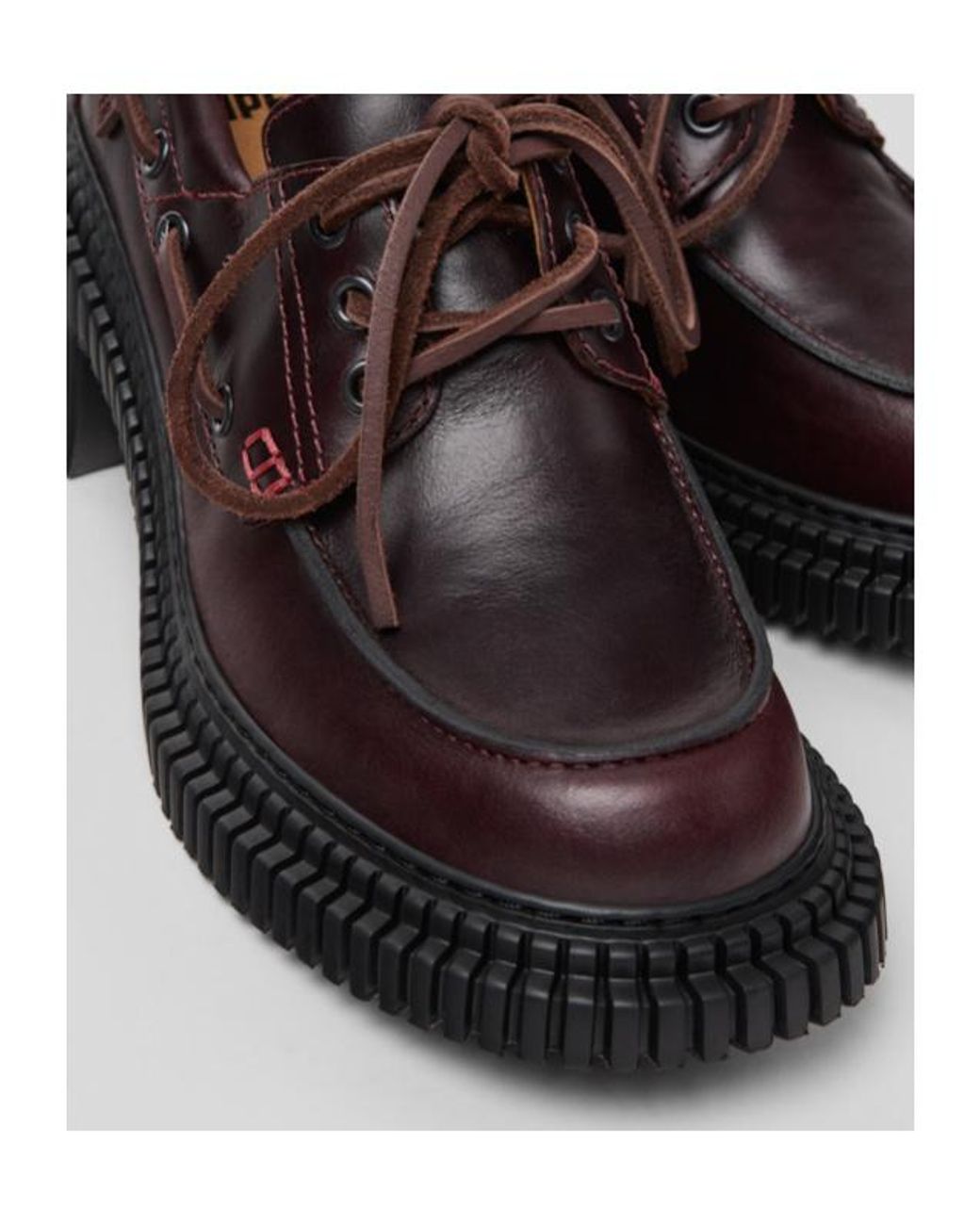 Camper Brown Pix London Platform Flat Shoes