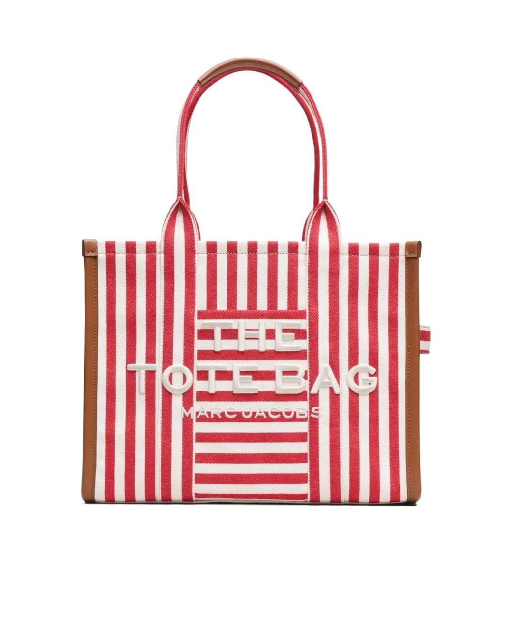 Marc Jacobs Red The Stripe Large Tote Bag