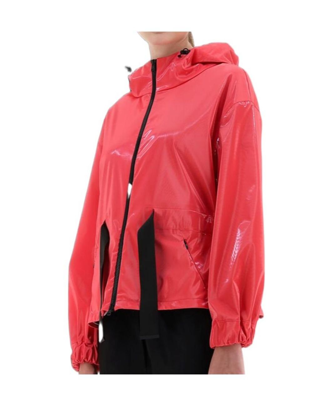 Herno Red Drawstring Hooded Jacket