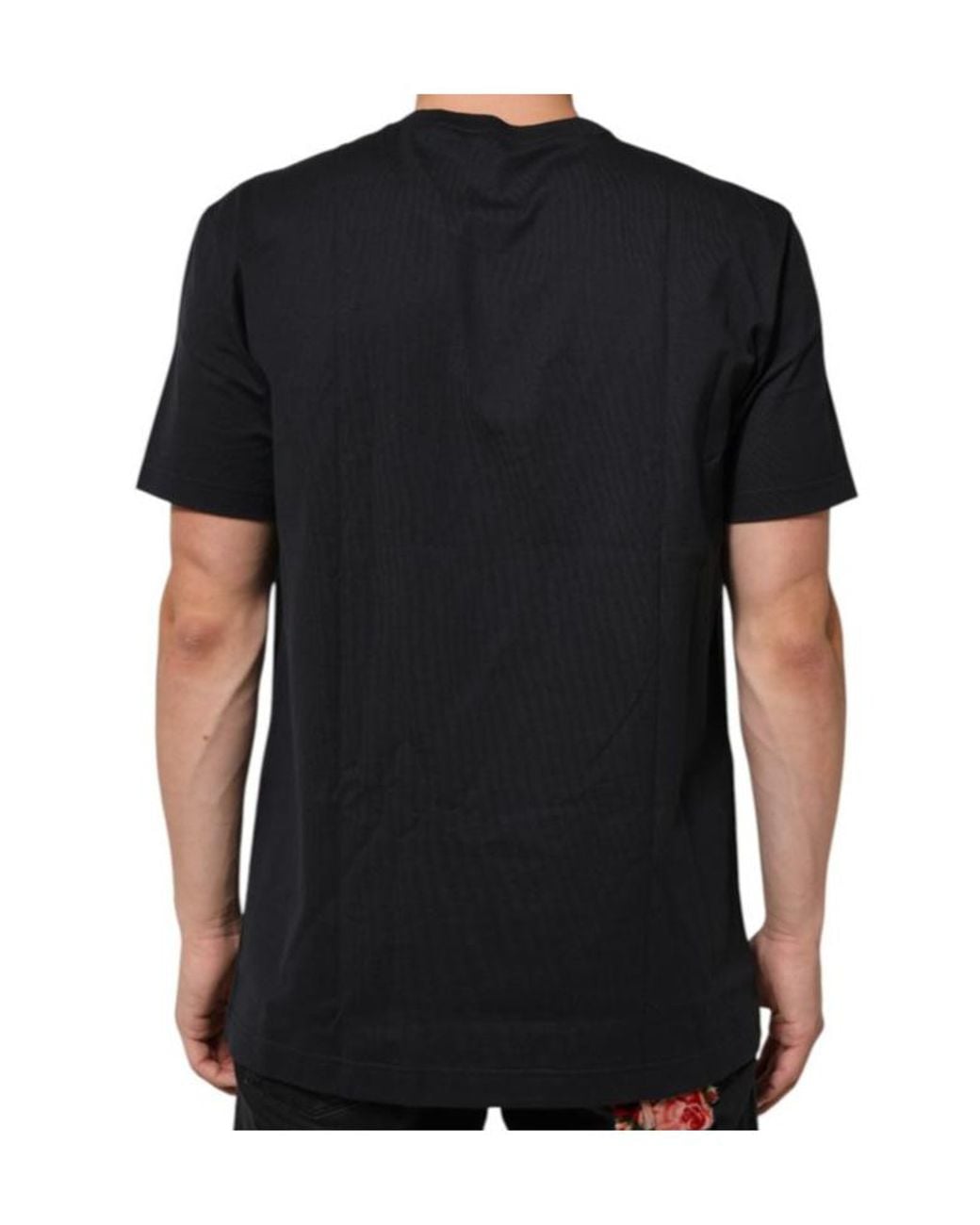 Dolce & Gabbana Black Marina Printed Short-Sleeved T-Shirt for men