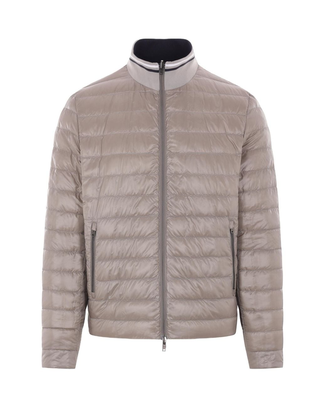 Herno Blue Nylon Reversible Down Jacket for men