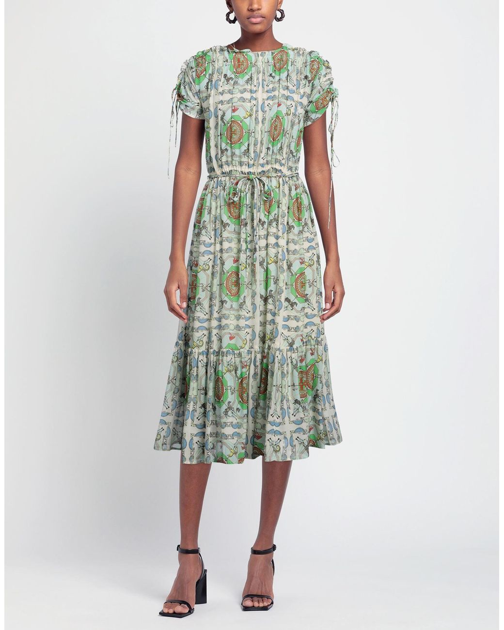 Tory Burch Green Short-Sleeve Dress