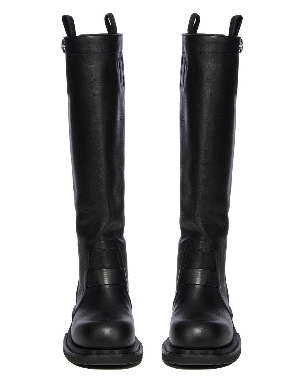 Rick Owens Black Strap-Detail Boots