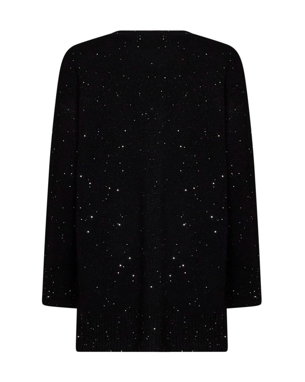 Kaos Black Long-Sleeved Knitted Cardigan