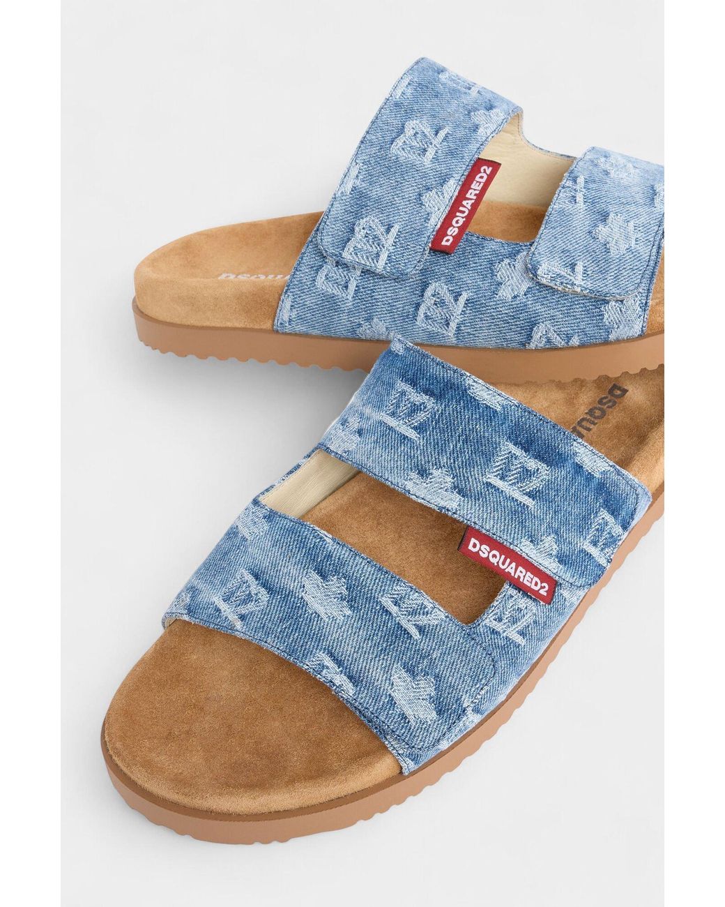 DSquared² Blue D2 Monogram Sandals for men