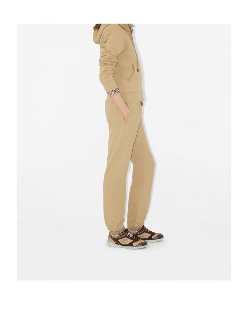 Burberry Natural Logo Embroidered Drawstring Pants