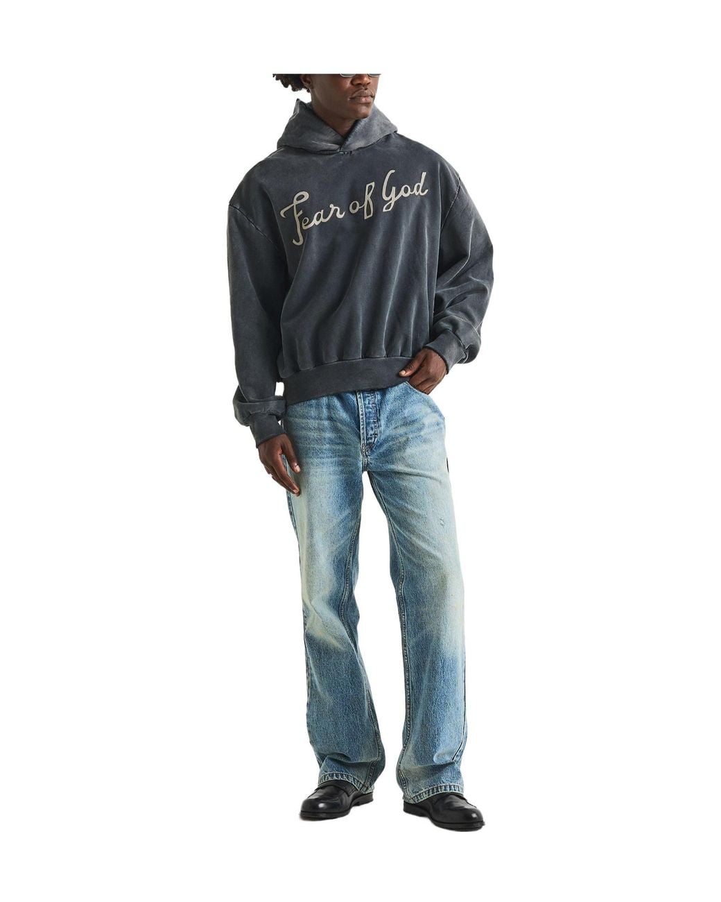 Fear Of God Blue Overhead Hoodie for men