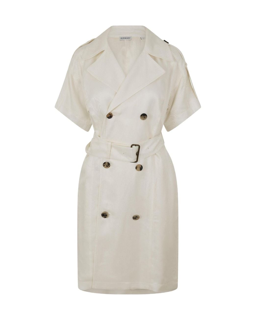 Burberry White Simple Shirt Dress