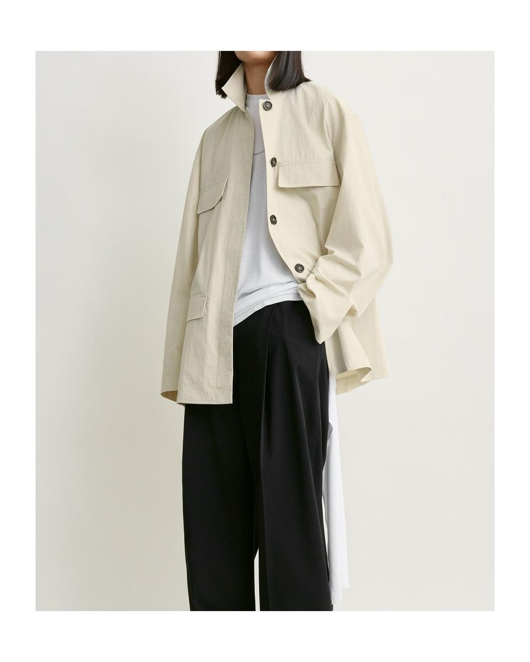 Totême Natural Totême Collared Drawstring Jacket