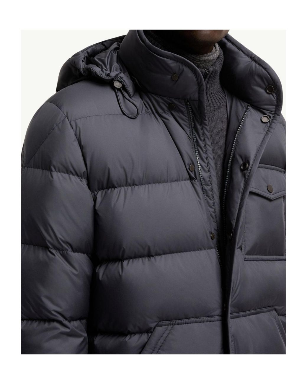 Moncler Blue Tygid Hooded Down Jacket for men