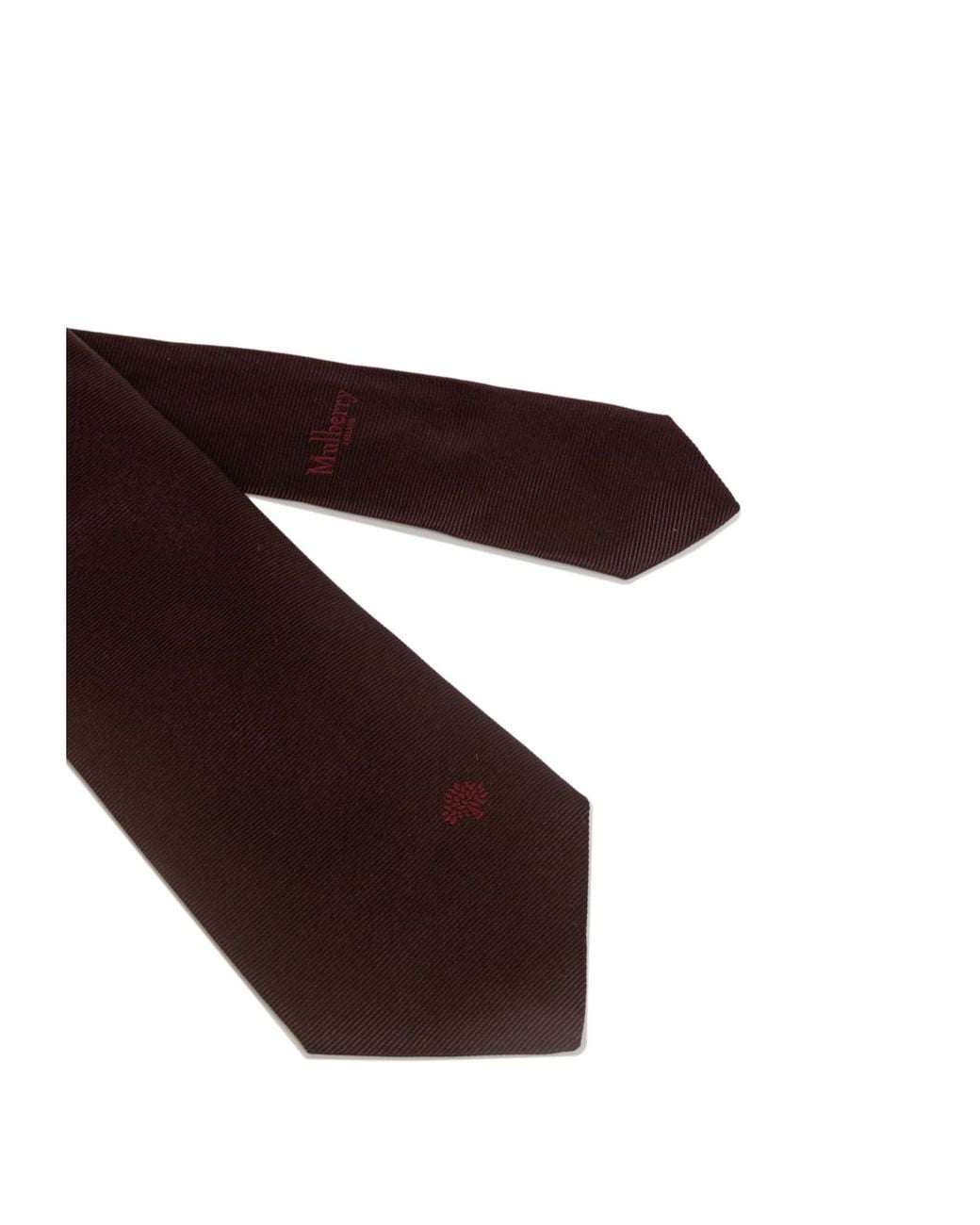 Mulberry Brown Fixed Tree Pattern Tie for men