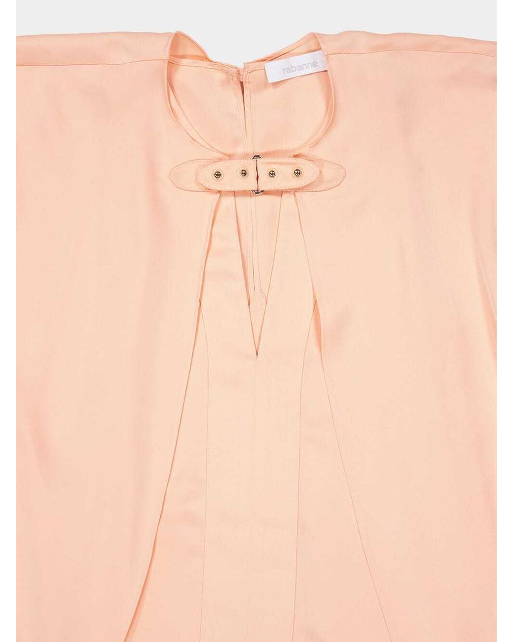 Rabanne White Rabanne Pleated Keyhole Top