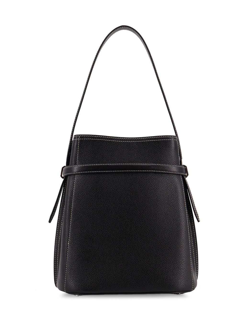 Totême Black Totême Logo Printed Bucket Bag
