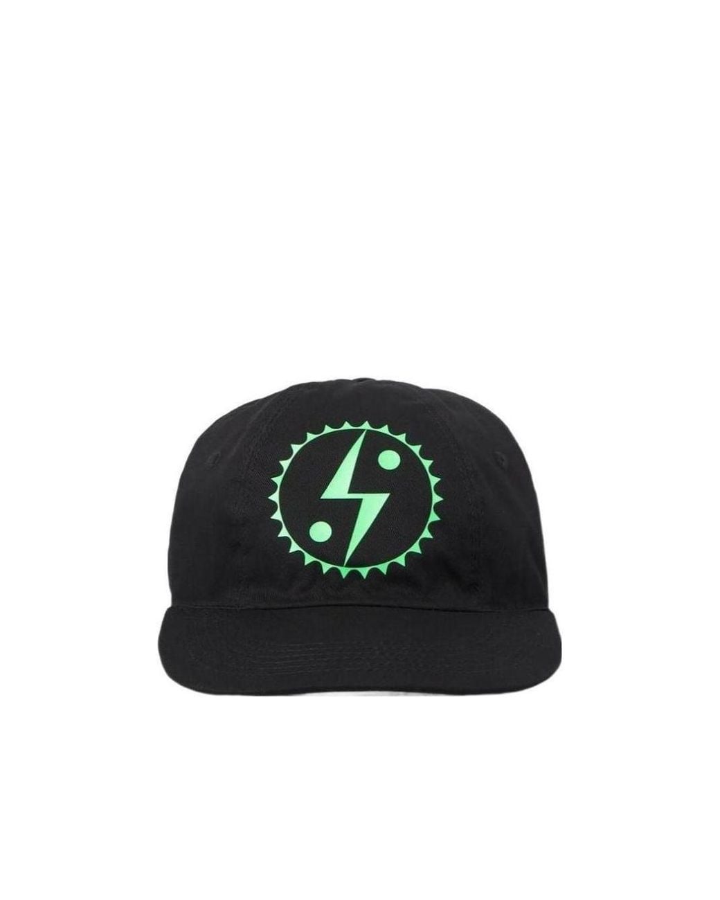 Stella McCartney Black Logo Print Baseball Cap for men