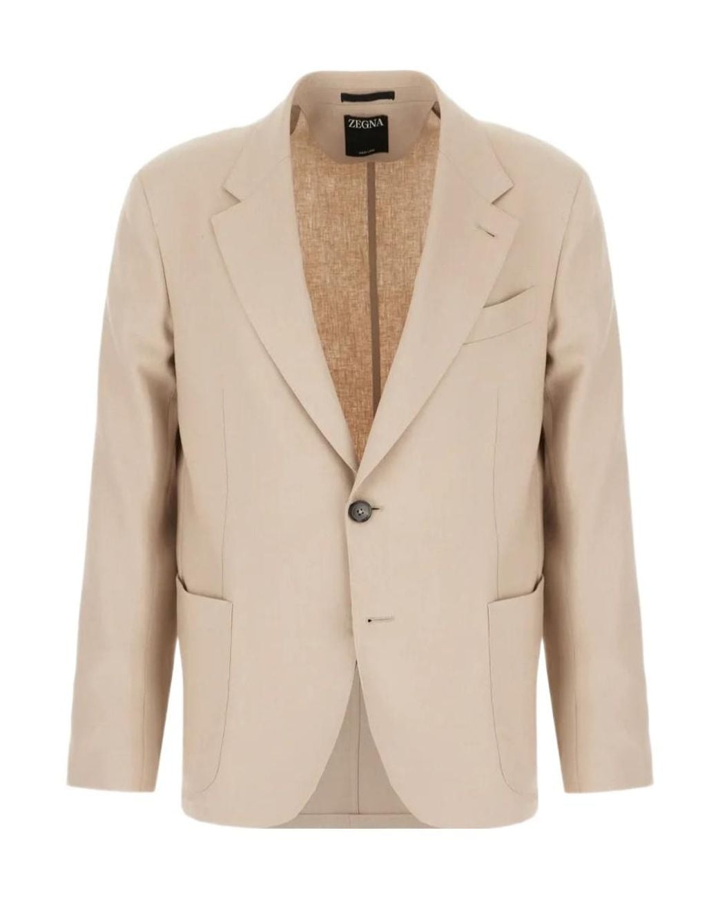 Zegna Natural Single-Breasted Blazer for men