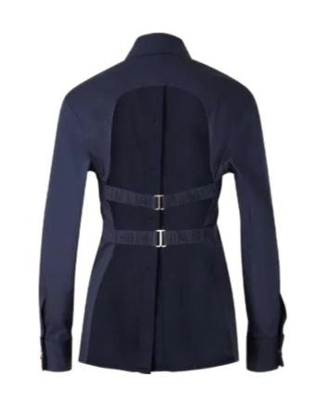 Cult Gaia Blue Button-Fastening Open-Back Blouse