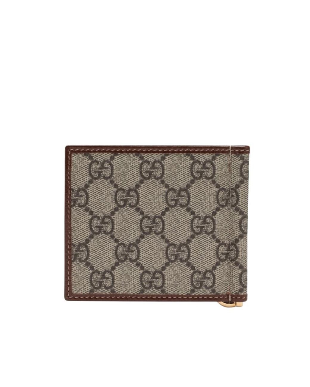 Gucci Brown Gg-Canvas Bi-Fold Wallet for men