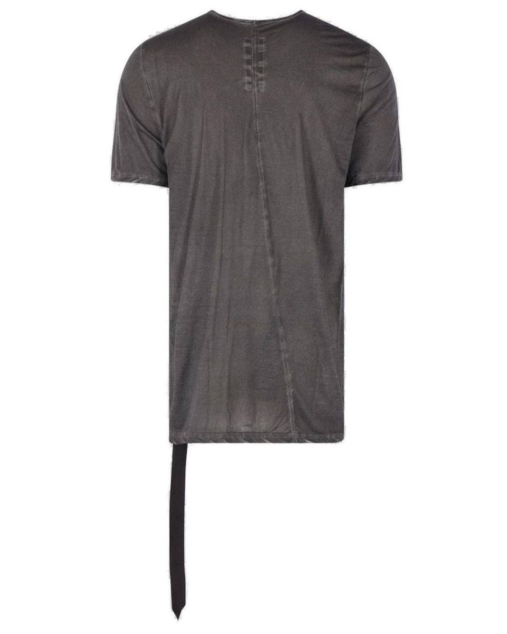 Rick Owens Gray Short-Sleeved Crewneck T-Shirt for men