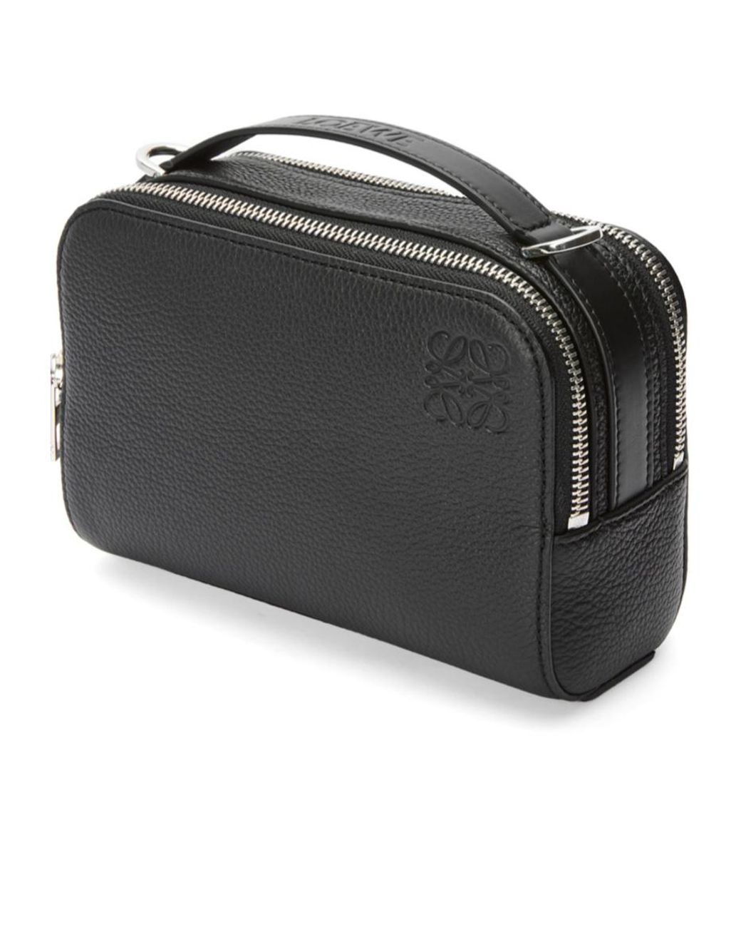 Loewe Black Logo Embossed Mini Camera Bag for men