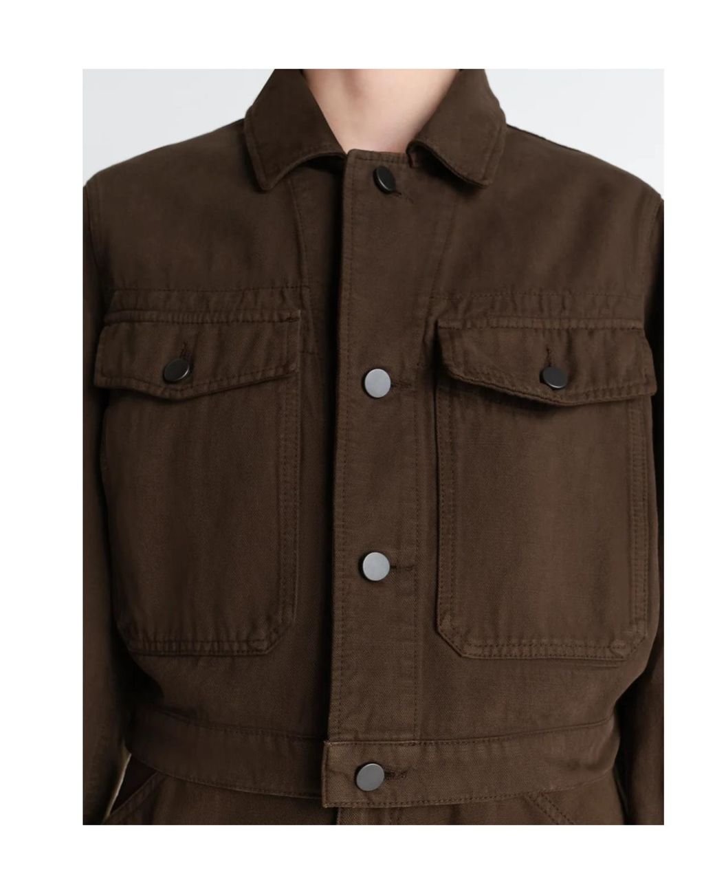 Lemaire Brown Cropped Twill Blouson Jacket