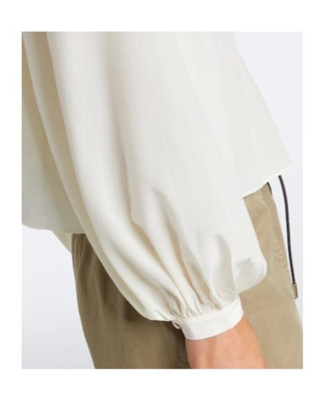 FRAME White Gala Silk Georgette Blouse