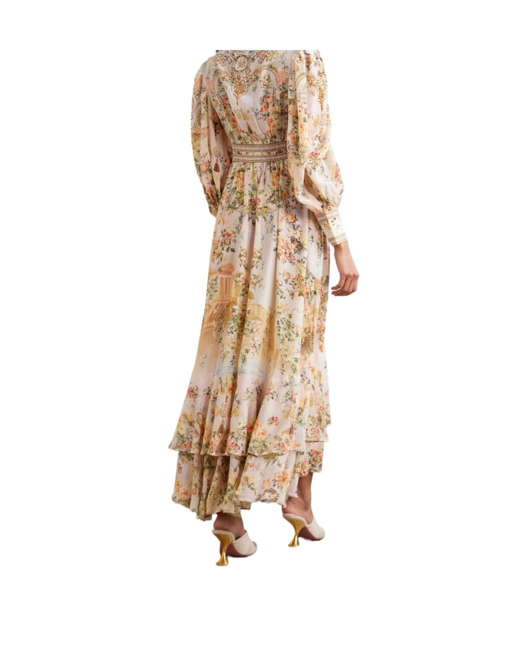 Camilla Natural V-Neck Maxi Dress
