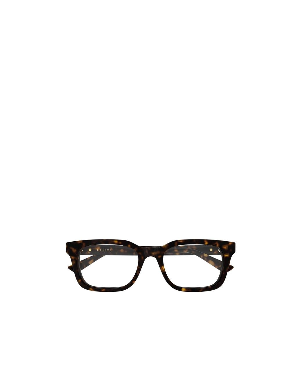 Gucci White Rectangle Eyeglasses for men