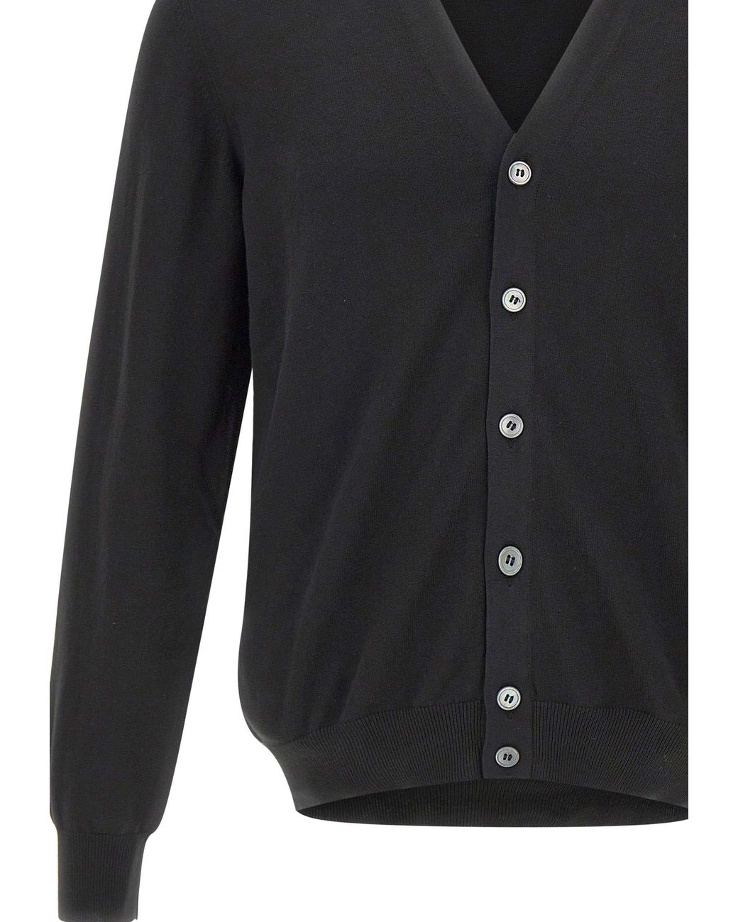 Gran Sasso Blue Buttoned V-Neck Cardigan for men