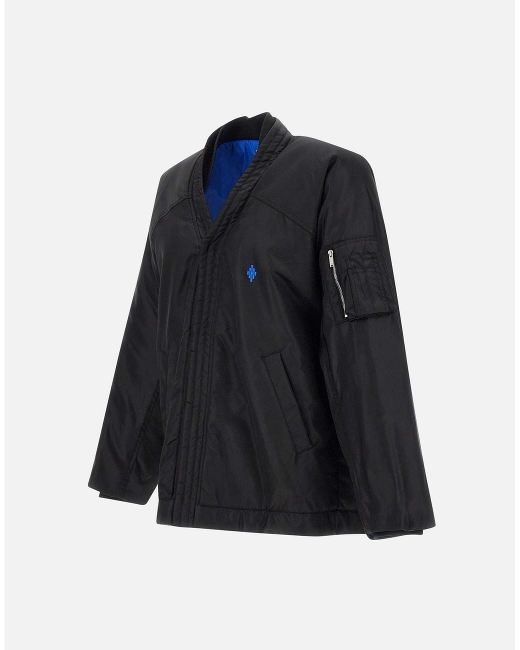 Marcelo Burlon Black County Of Milan Logo Embroidered Jacket for men