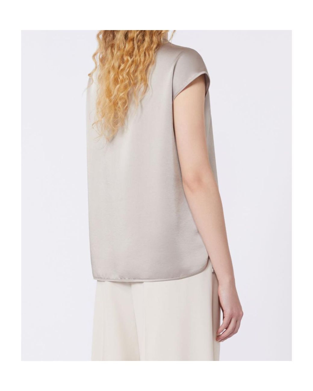 Weekend by Maxmara Multicolor Staffa Lace Trim Satin Top
