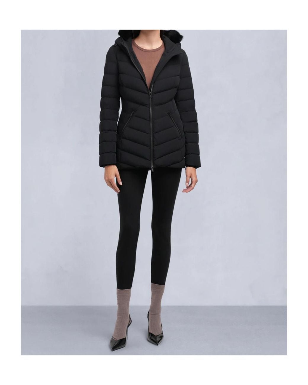 Moose Knuckles Black Roselawn 5 Hooded Down Jacket