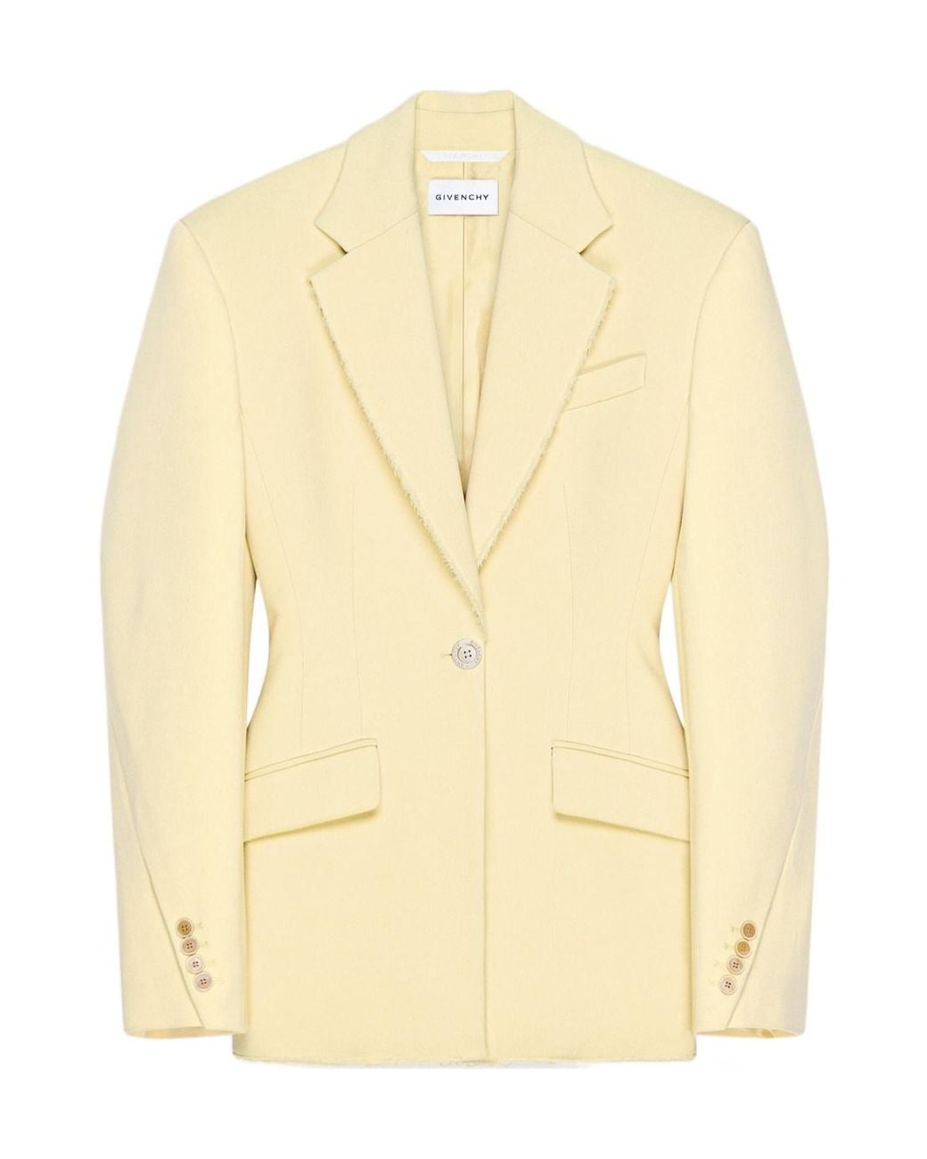 Givenchy Natural Single-Breasted Cocoon Jacket