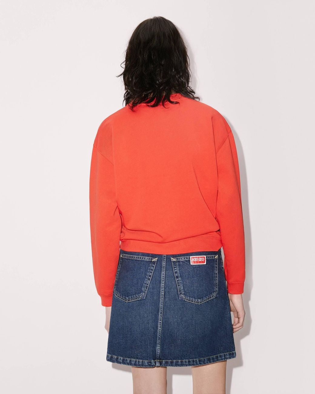 KENZO Red 'Boke Flower' Crest Sweatshirt