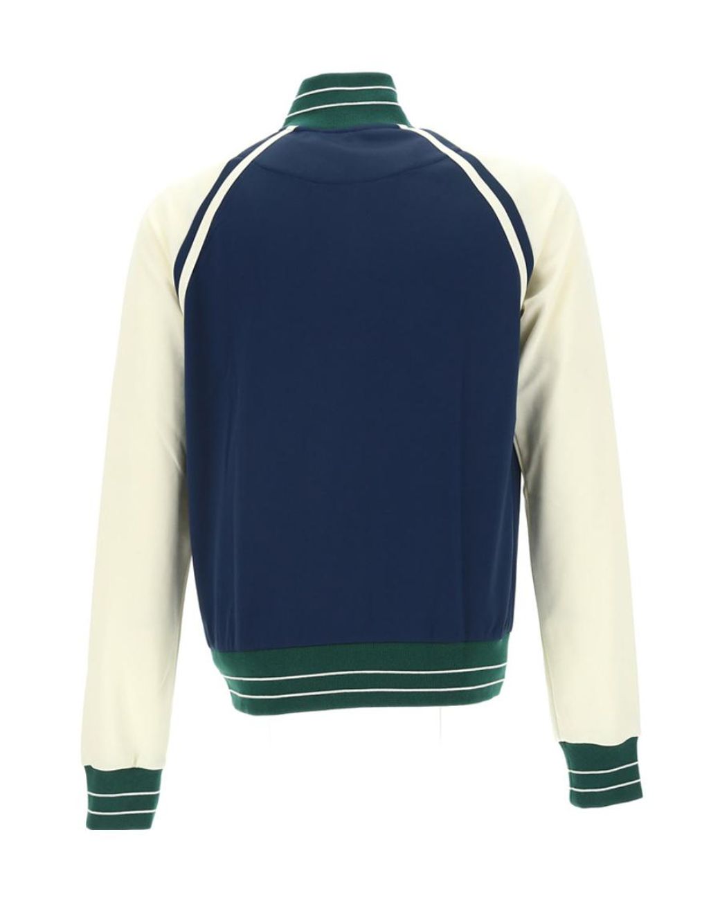 Wales Bonner Blue Striped-Trim Zipped Sweatshirt for men