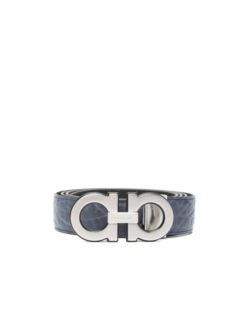 Ferragamo White Reversible And Adjustable Gancini Belt for men