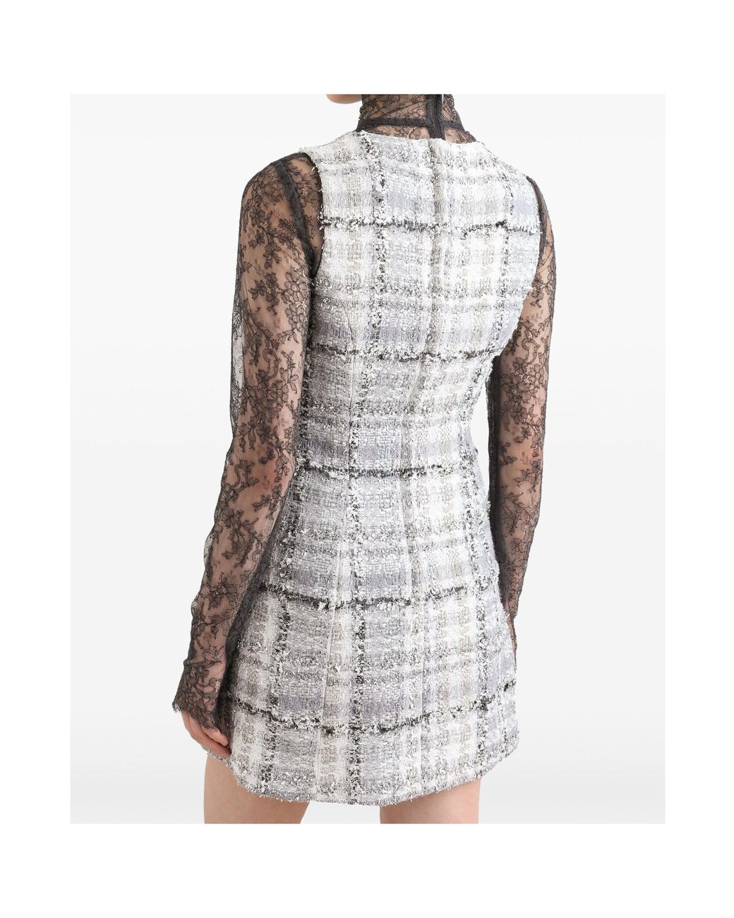 Dolce & Gabbana Gray Tweed Mini Dress
