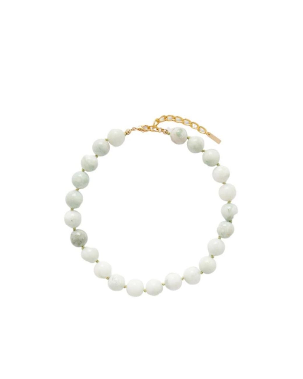 Jennifer Behr Metallic Plated Jade Necklace