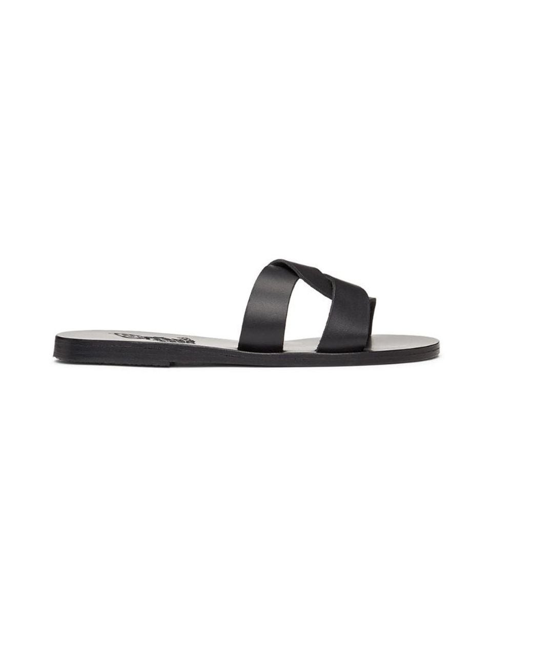 Ancient Greek Sandals White Desmos Crossover Leather Sandals
