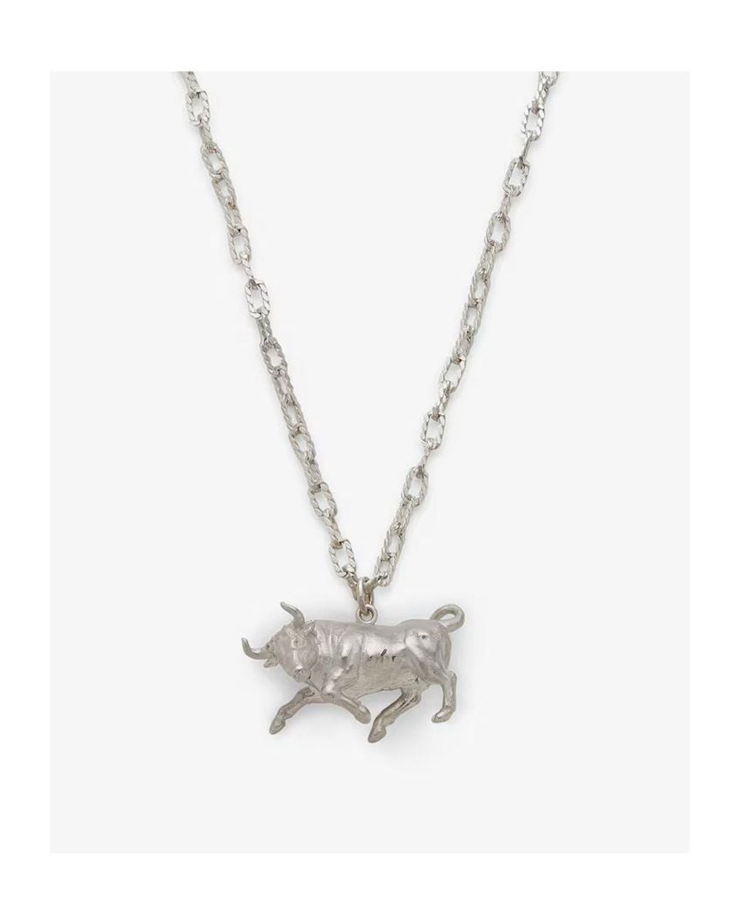 Fendi White Colored Metal Necklace