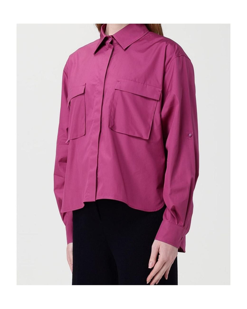 Max Mara Pink Tenue Button-Up Long-Sleeved Shirt
