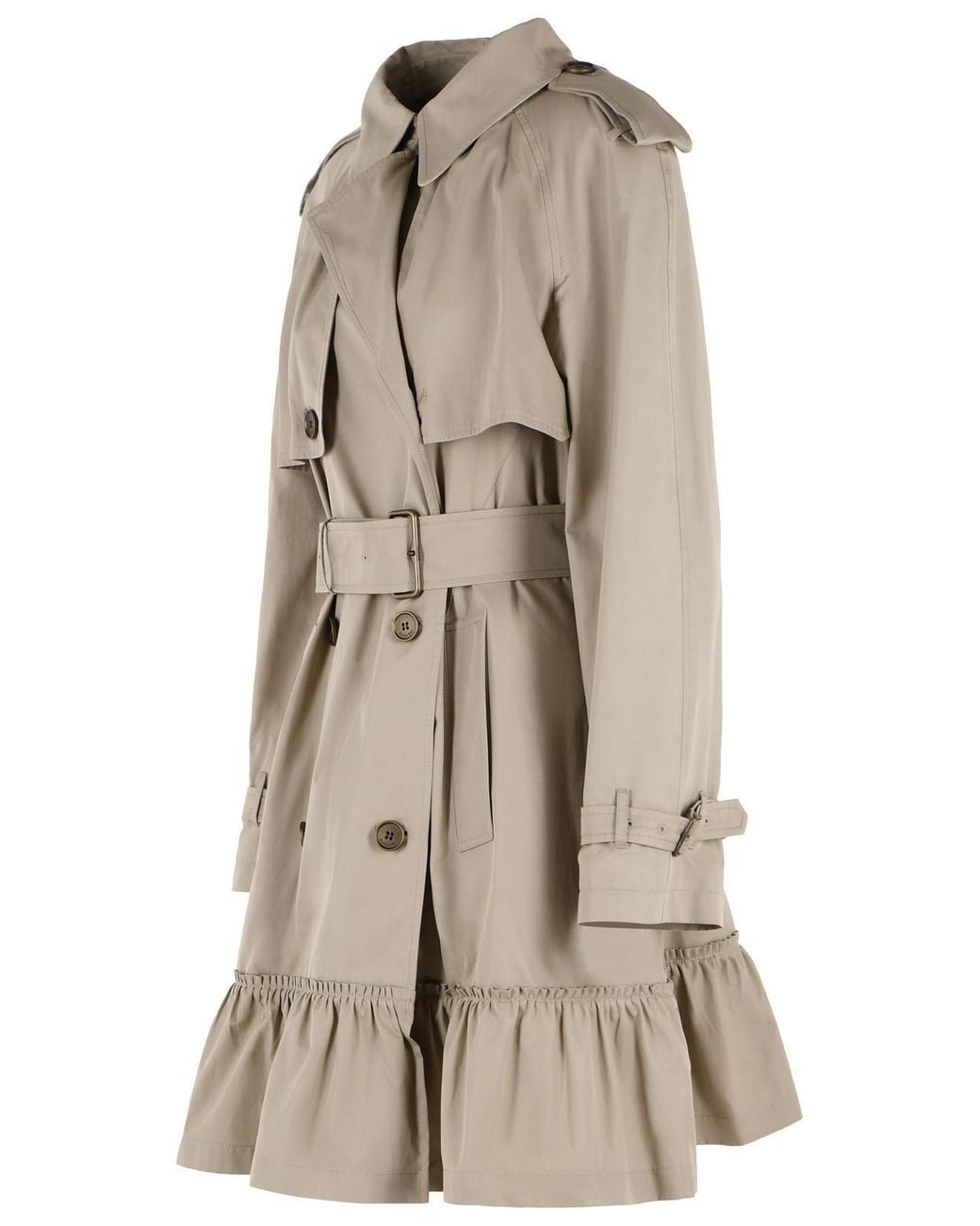 Burberry Natural Short Gabardine Tillydrine Trench Coat