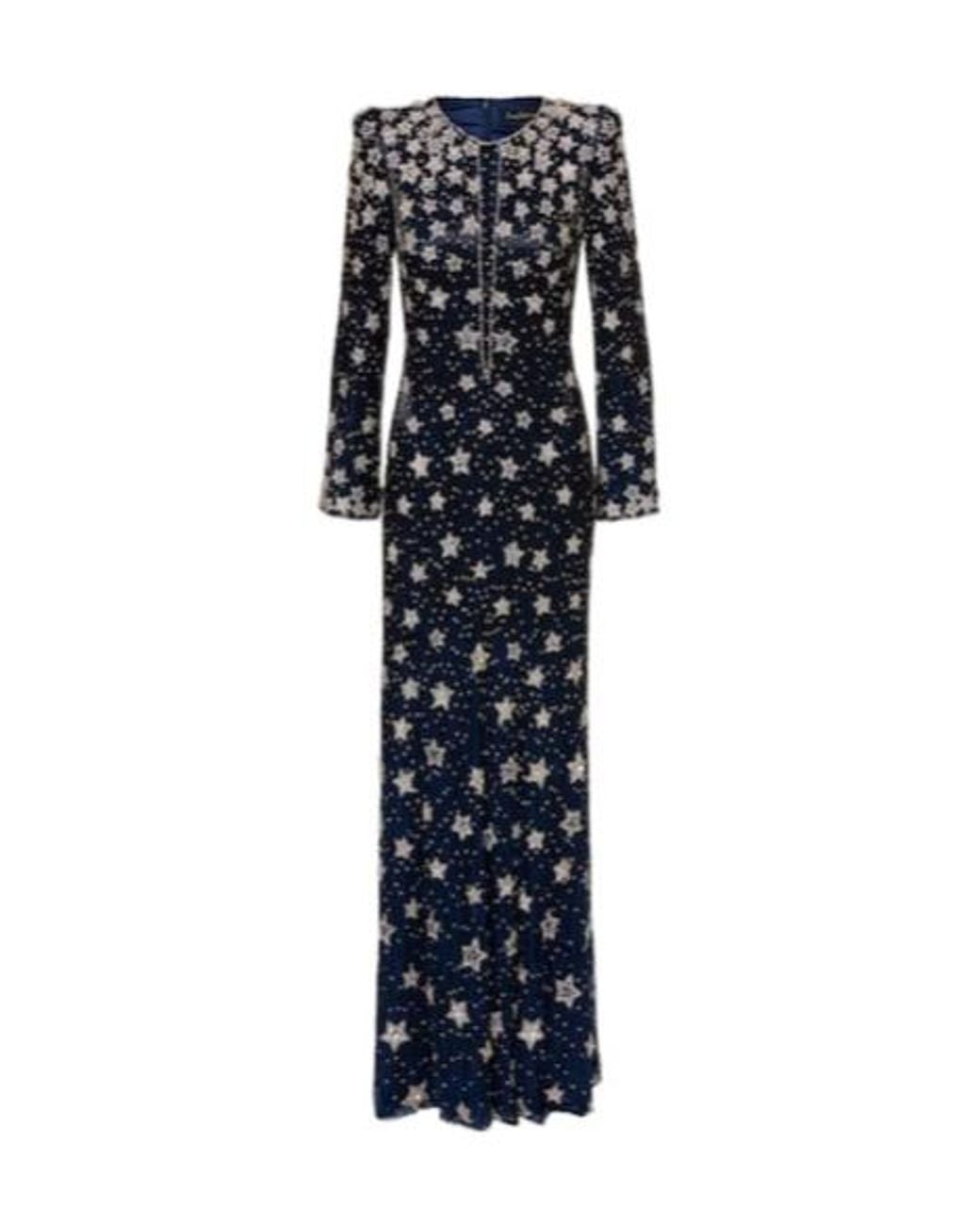 Jenny Packham Blue Madrigal Embellished Gown