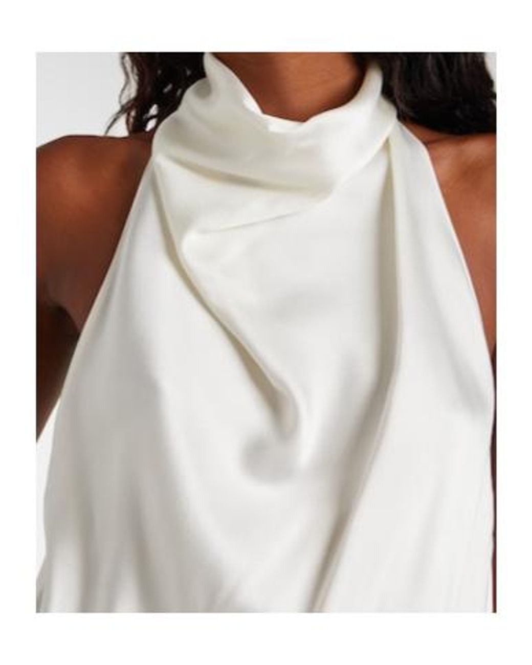 Stella McCartney White Halterneck Satin Top