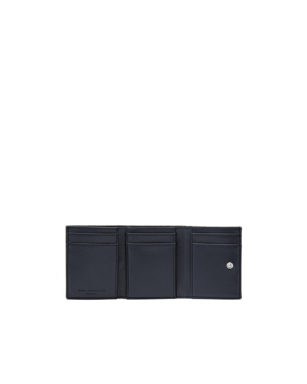 Stella McCartney Black Falabella Chain Trifold Wallet