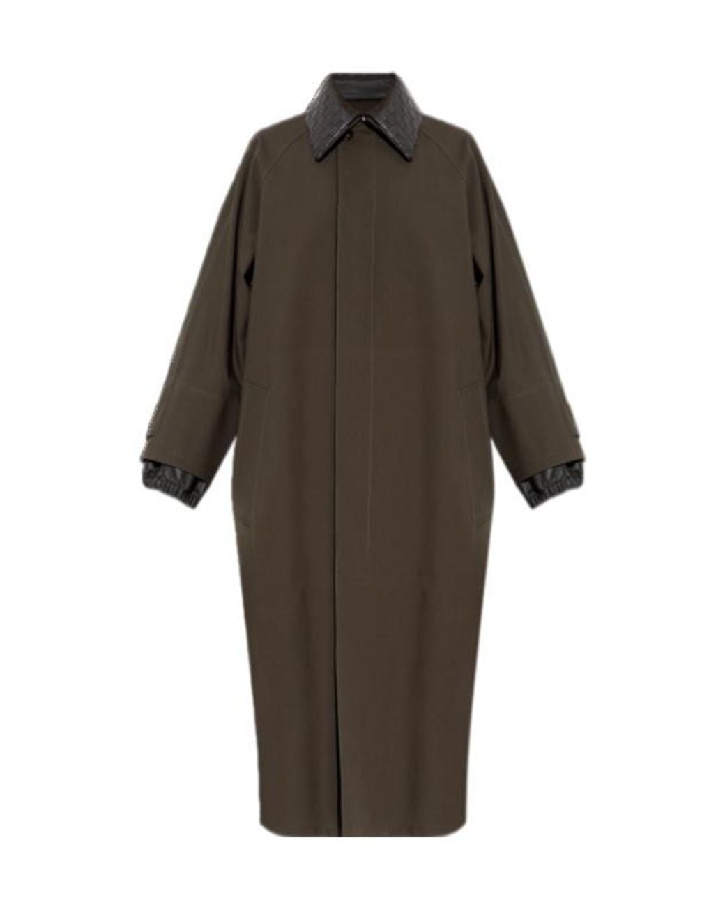 Bottega Veneta Black Cotton Trench Coat