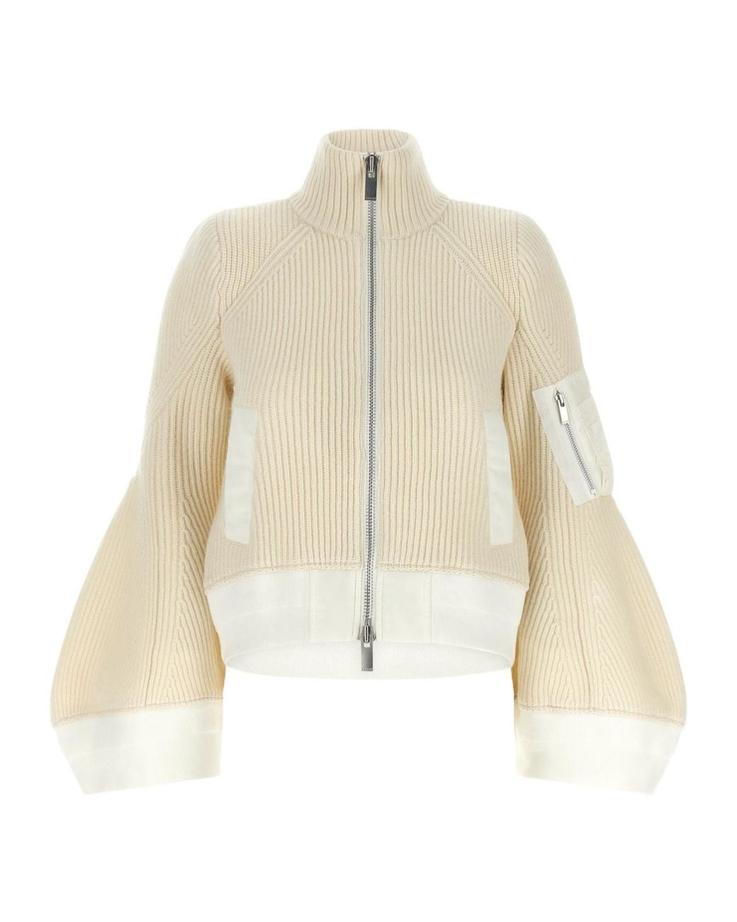 Sacai Natural Twill Knit Blouson