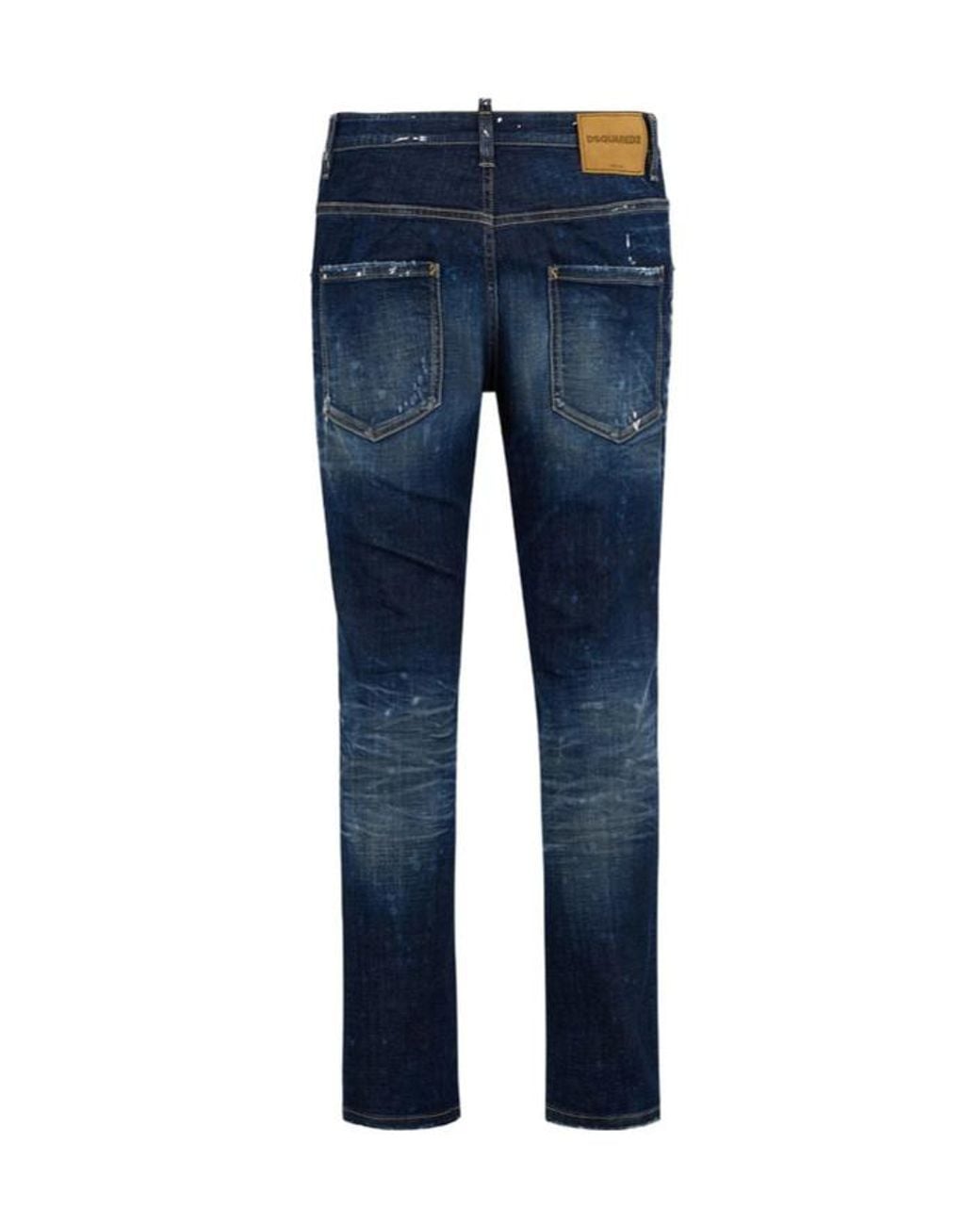 DSquared² Blue Belt-Loop Jeans for men