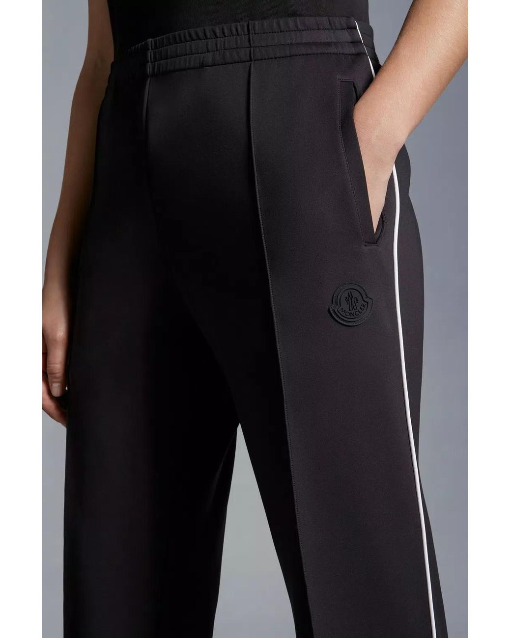 Moncler Black Neoprene Trackpants