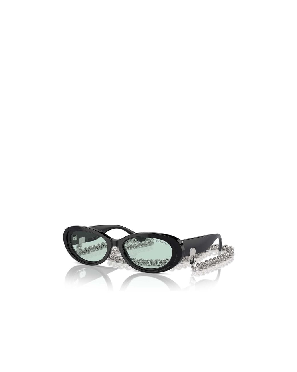 Tiffany & Co White Oval Frame Sunglasses